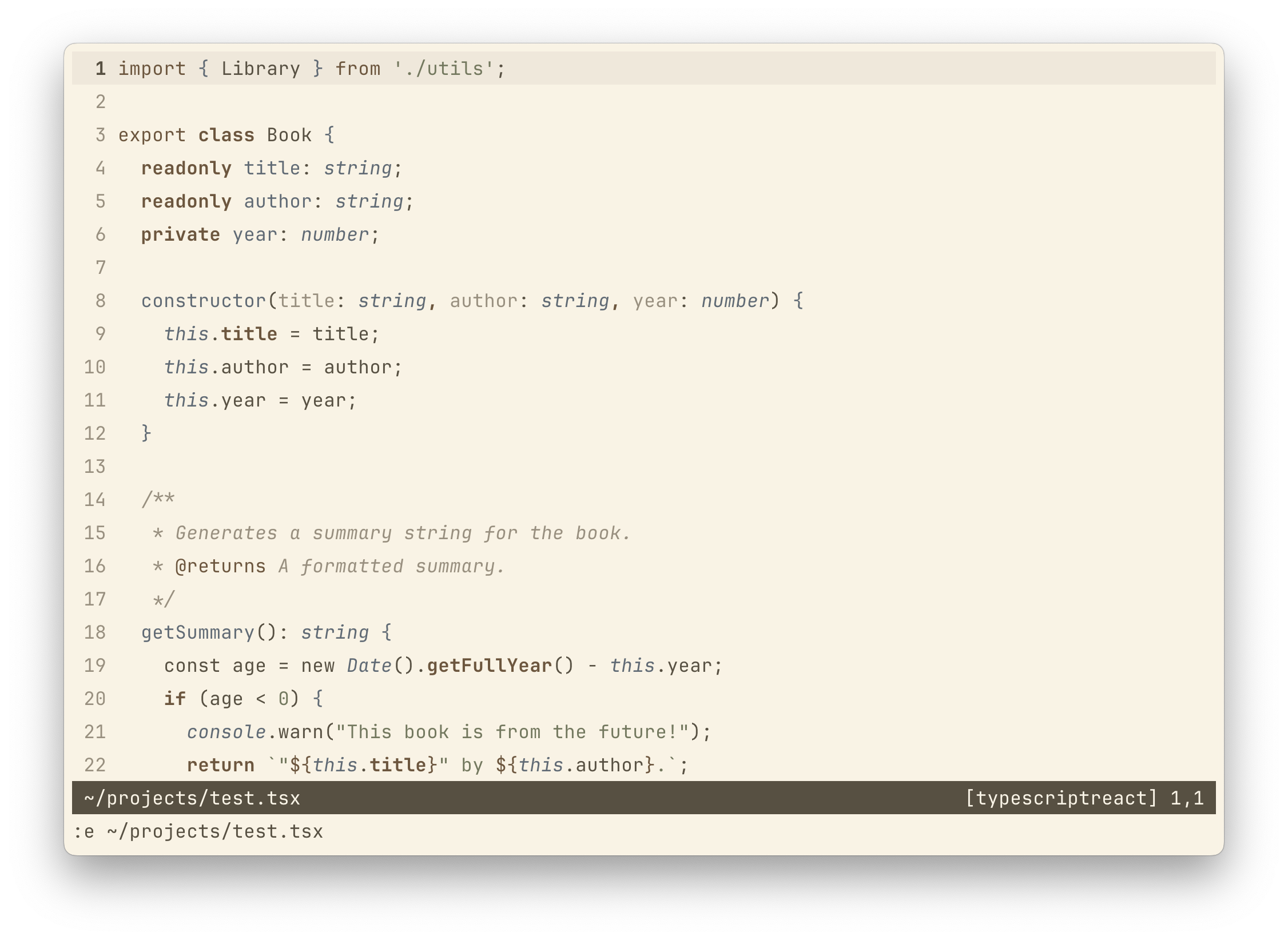 vim theme